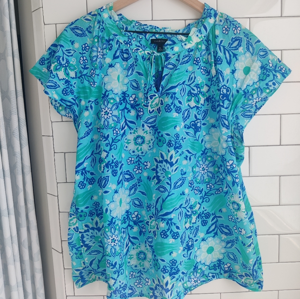 Floral Talbots Blouse Shell - Picture 2 of 5
